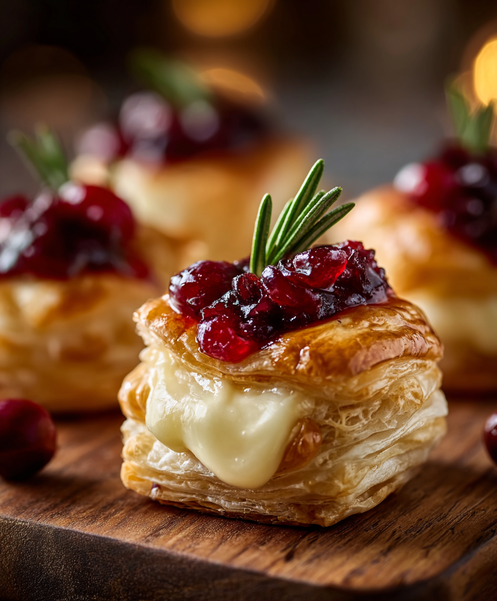 Holiday Cranberry Brie Bites