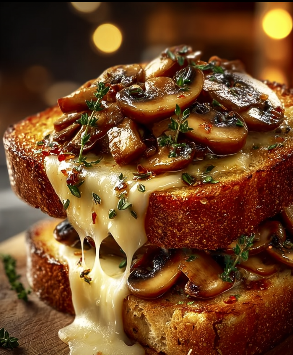 Irresistible Swiss Mushroom Melt Toast