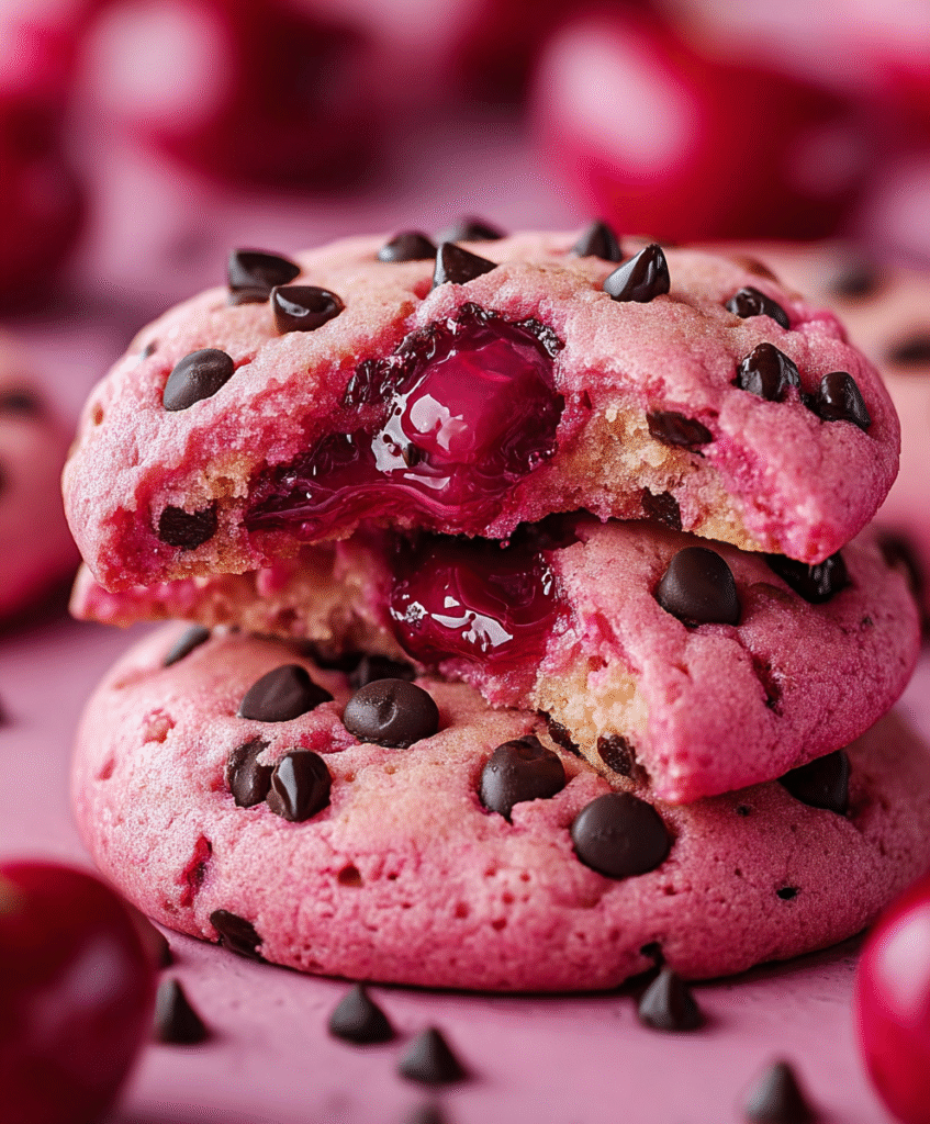 Maraschino Cherry Chocolate Chip Cookies