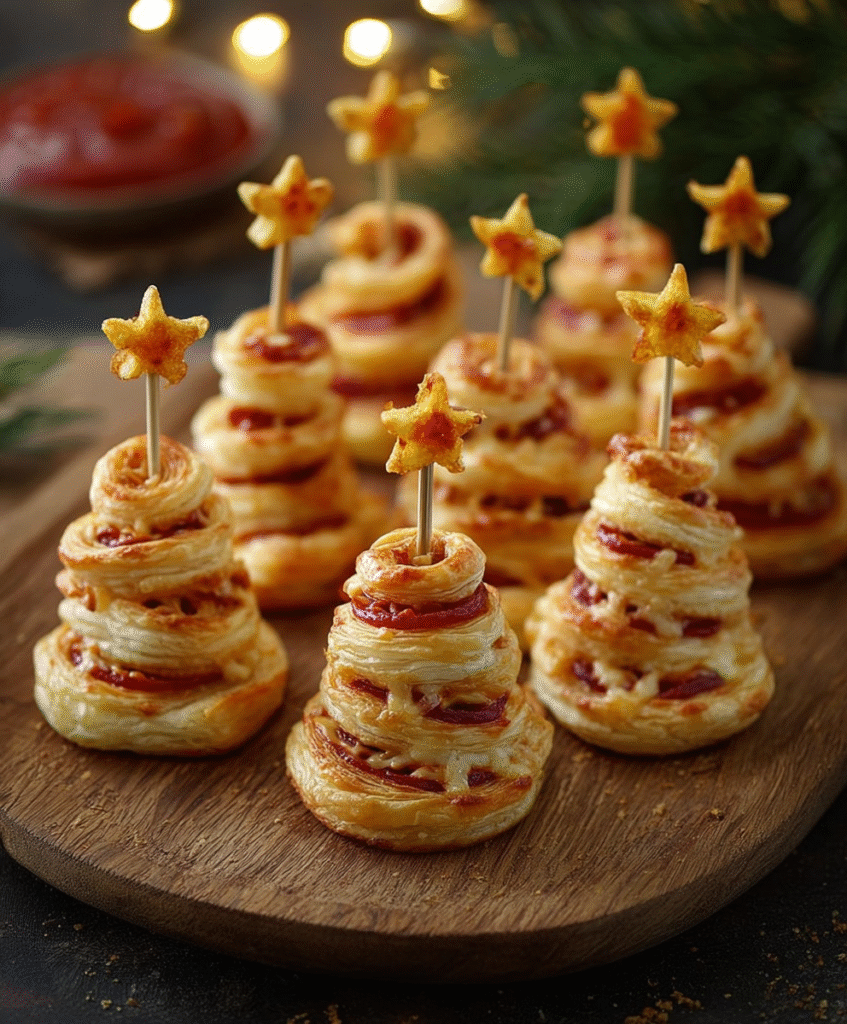 Quick Puff Pastry Christmas Trees