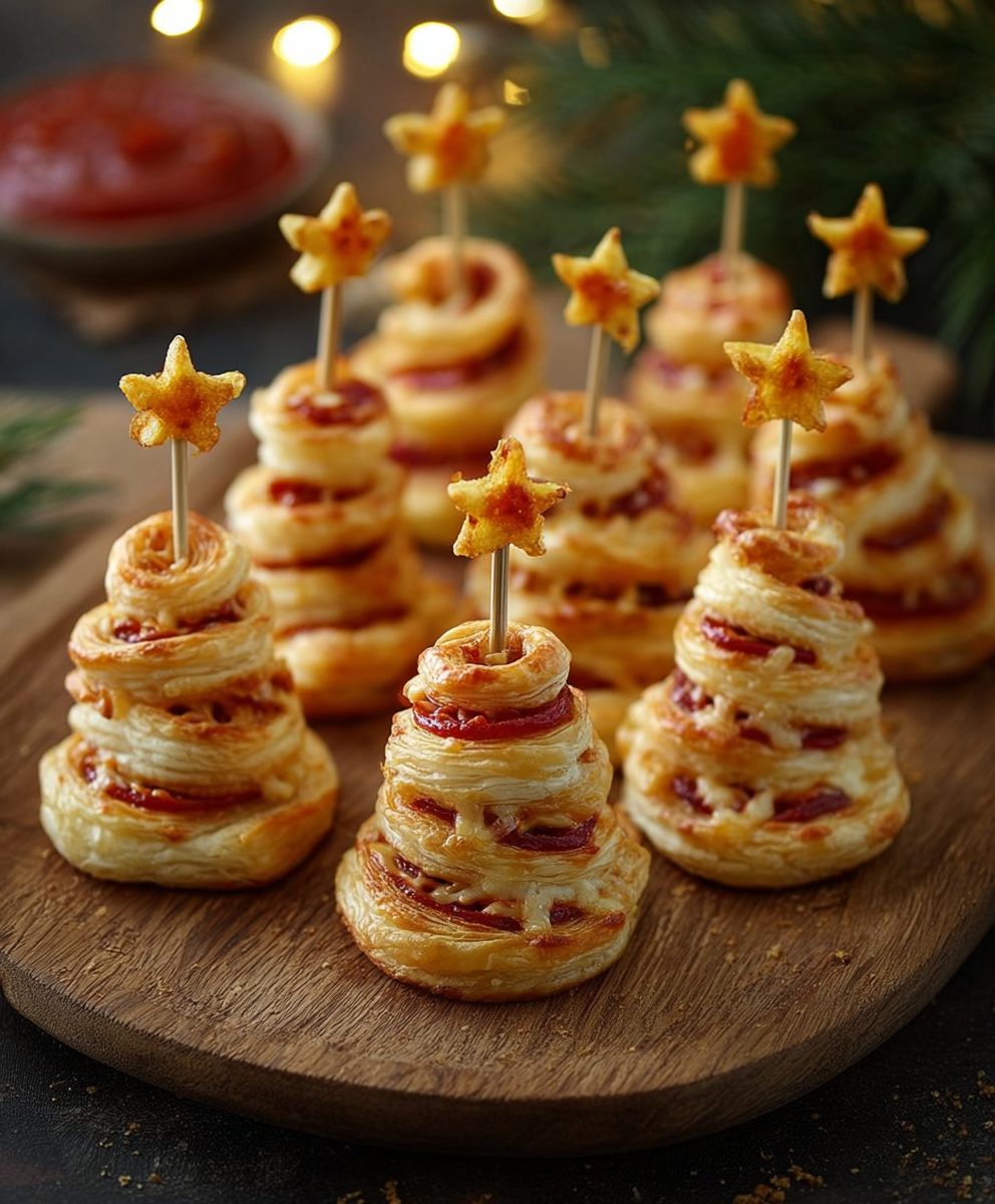Quick Puff Pastry Christmas Trees
