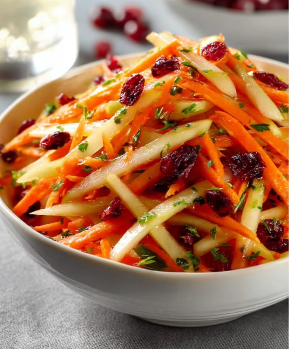 Refreshing Apple Cranberry Carrot Crunch Salad