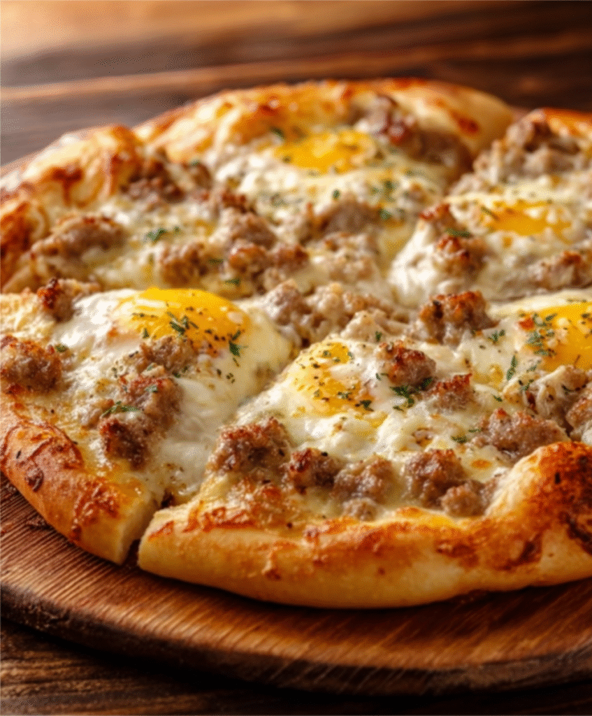 Sausage Gravy Breakfast Pizza