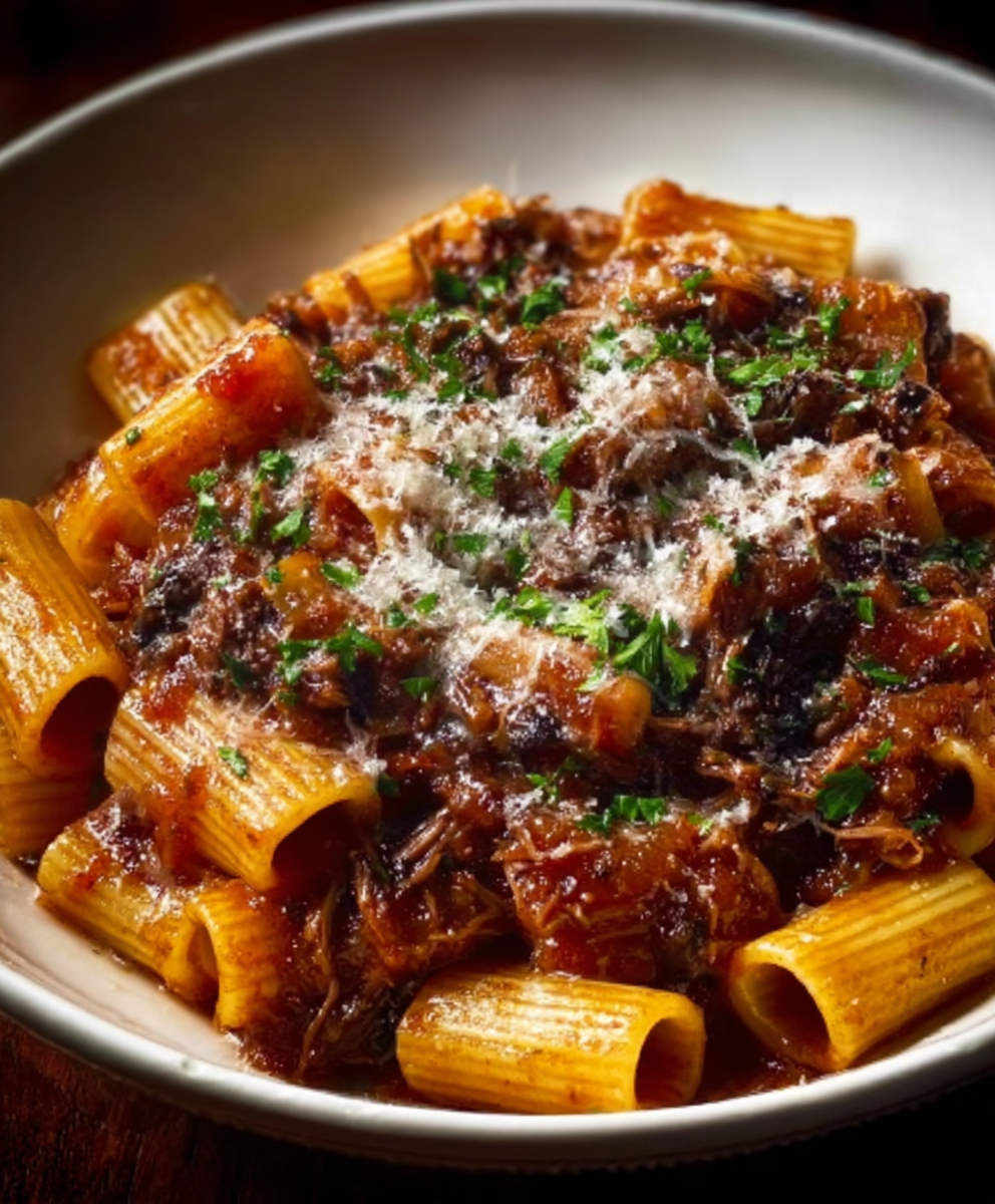 Slow-Braised Short Rib Ragu with Rigatoni