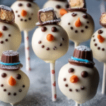 Snowman White-Chocolate Cake Pops