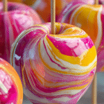 Sweet & Vibrant Rainbow Candy Apples (Starburst Method)