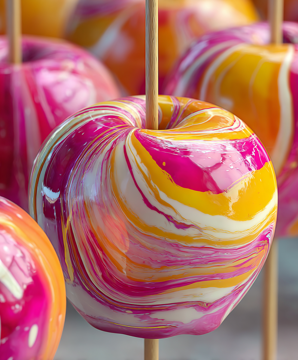 Sweet & Vibrant Rainbow Candy Apples (Starburst Method)