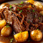 Tender Crockpot Beef Roast with Rich Gravy