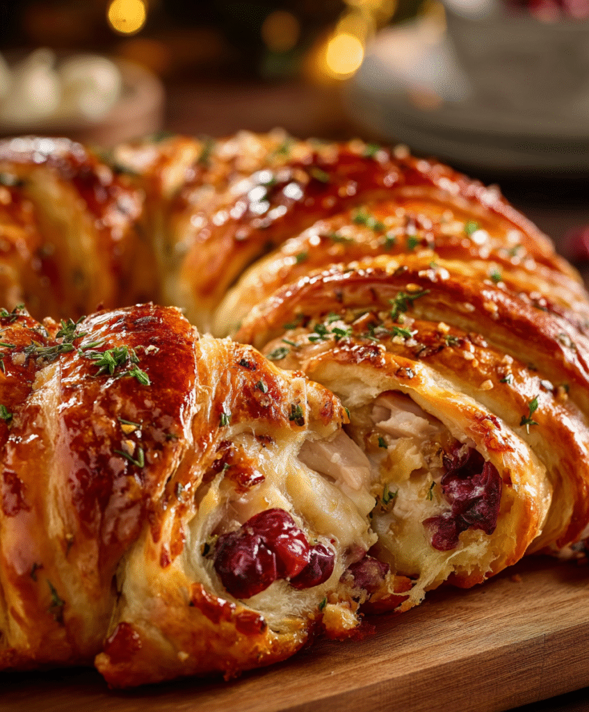 Turkey Cranberry Crescent Ring