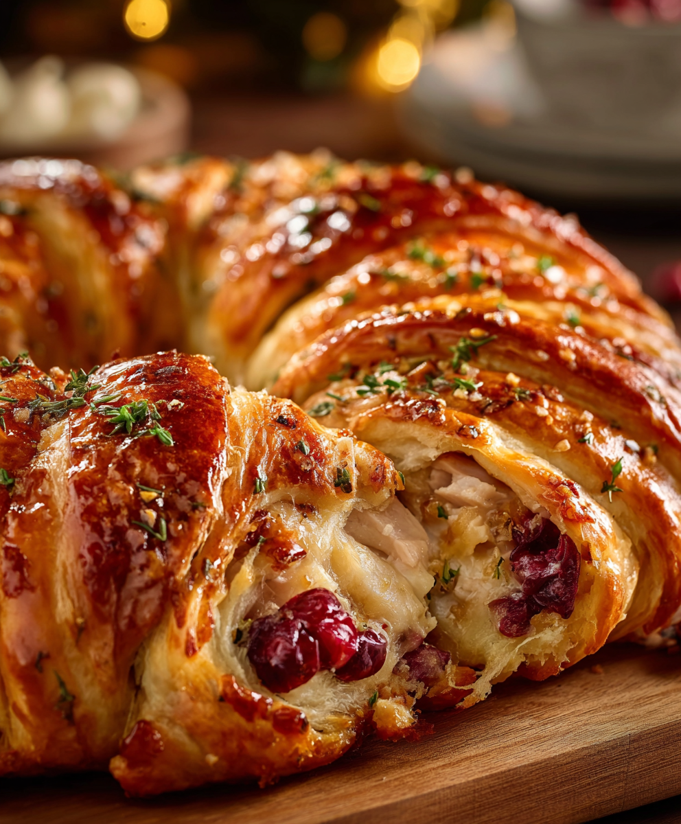 Turkey Cranberry Crescent Ring