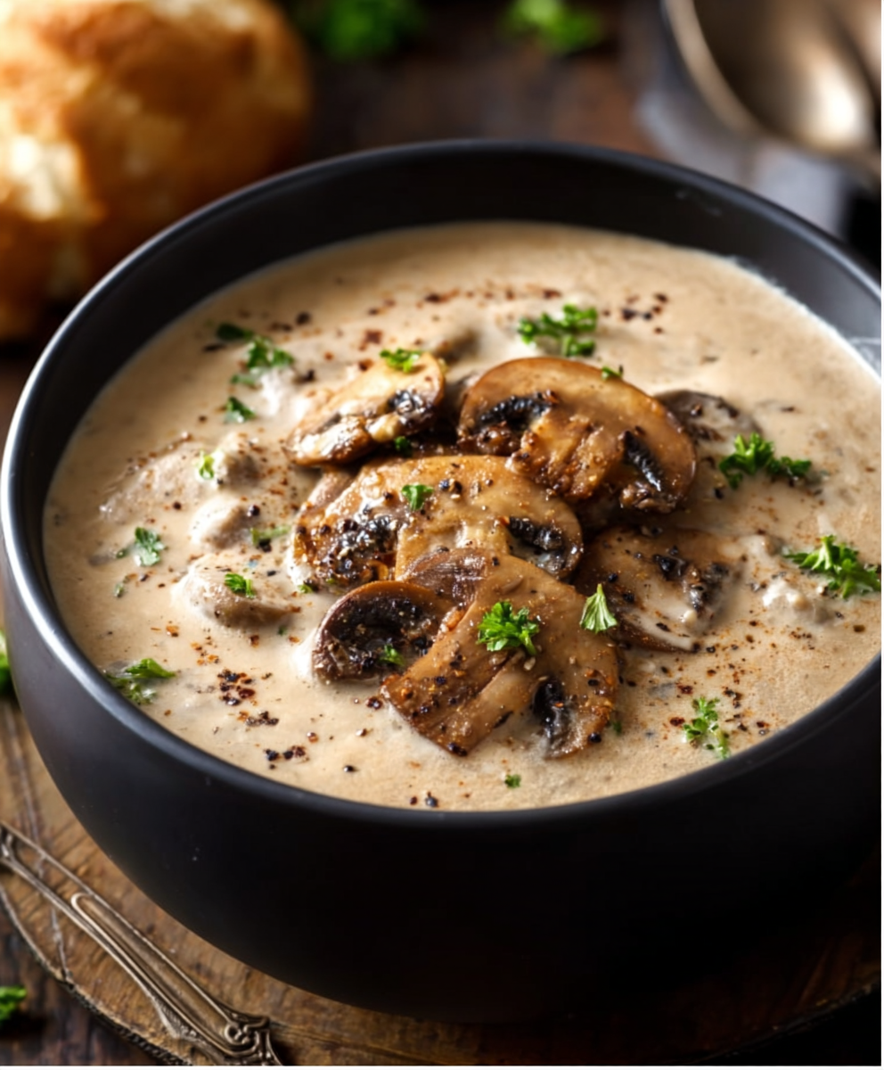 Velvety Creamy Mushroom Soup