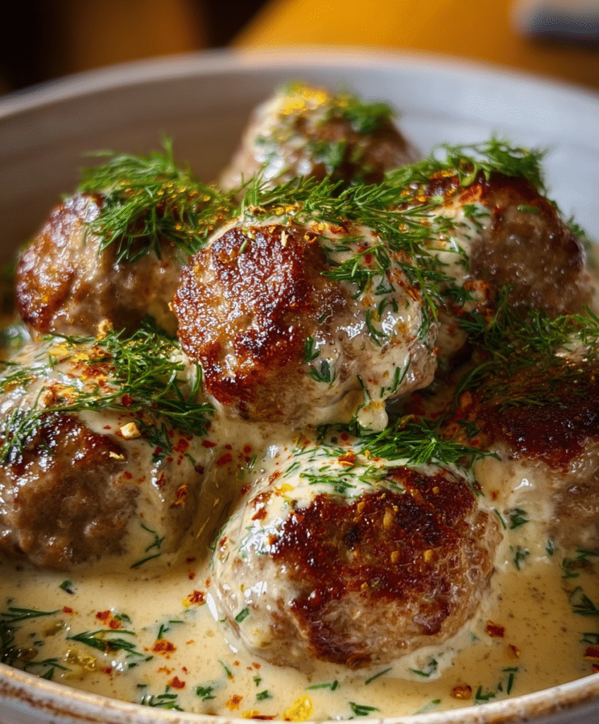 Weeknight Swedish Meatballs with Smoked Paprika Dill Sauce