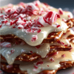 White Chocolate Peppermint Pretzel Crisps
