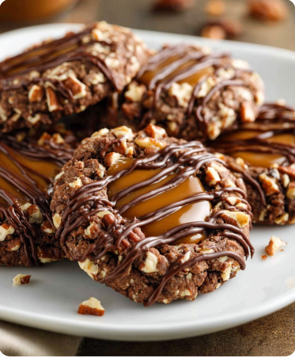 Bakery-Style Turtle Cookies