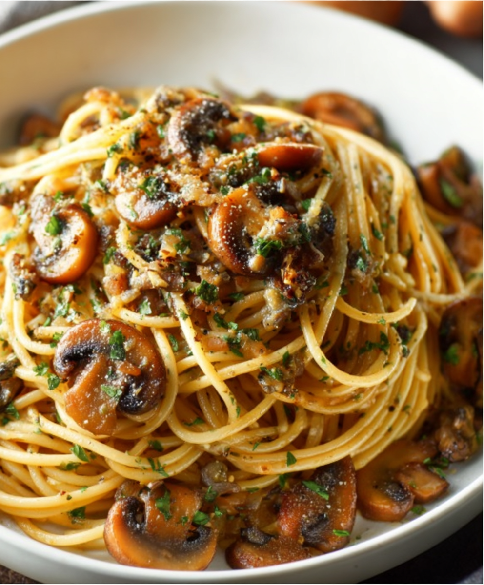 Brown Butter Mushroom Pasta