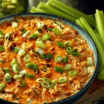 Cheesy Buffalo Chicken Casserole Bake