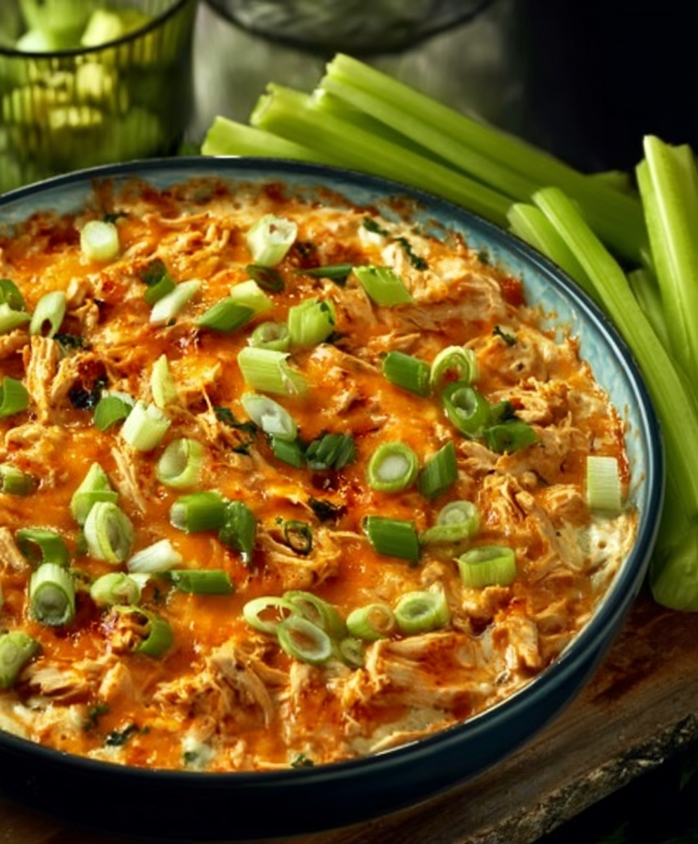 Cheesy Buffalo Chicken Casserole Bake