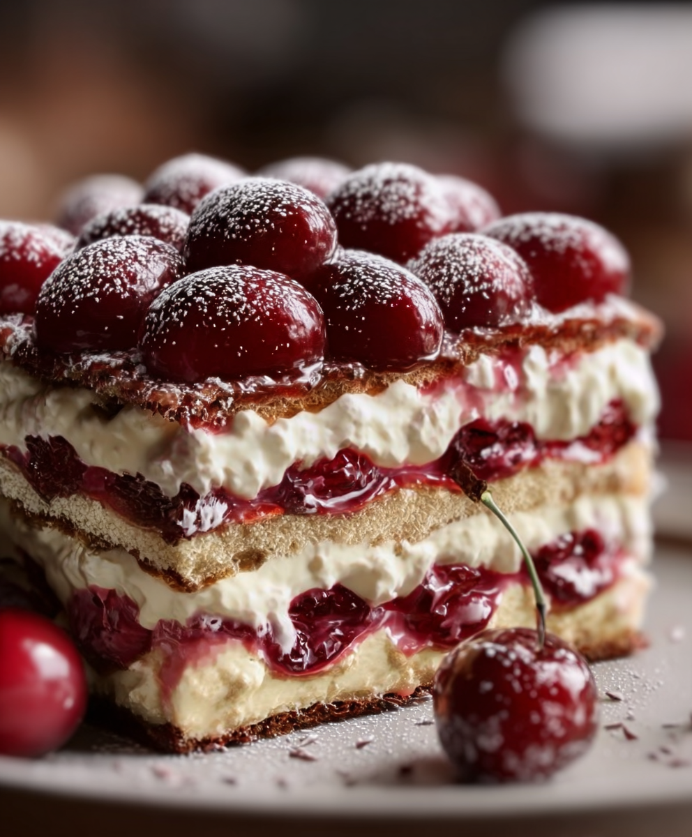 Cherry Amaretto Tiramisu Elegance