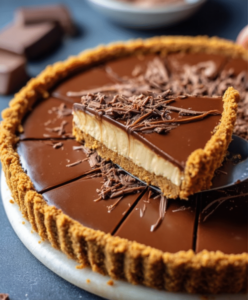 Christmas Chocolate Biscoff Silk Tart