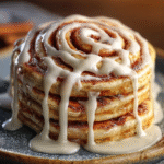 Cinnamon Roll Swirl Pancakes