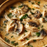 Cozy Creamy Rotisserie Chicken & Mushroom Soup