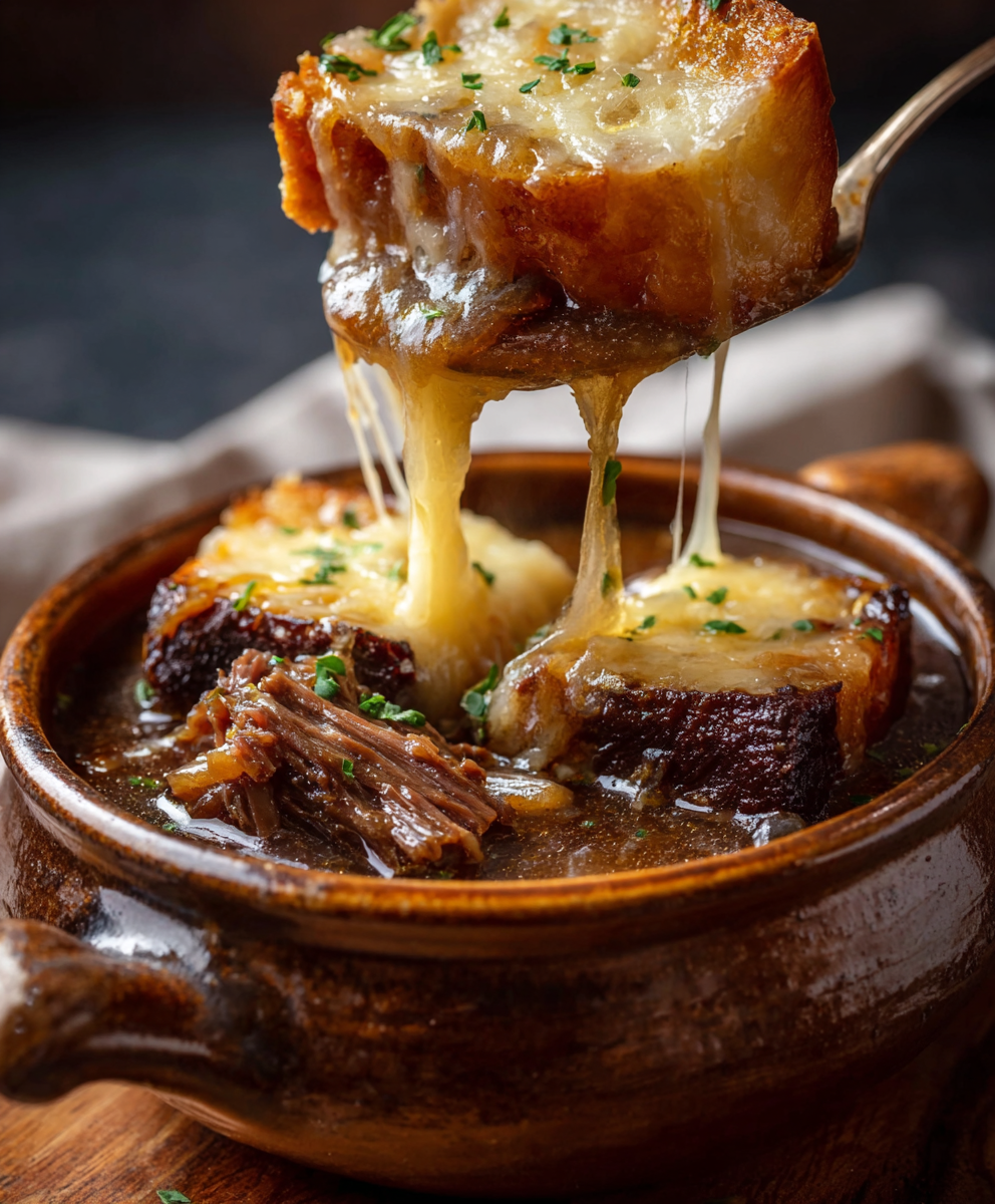 Cozy French Onion Short Rib Soup