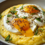 Creamy Parmesan Polenta with Poached Eggs