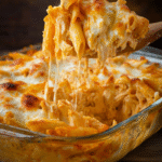 Easy Cheesy Buffalo Chicken Pasta Bake