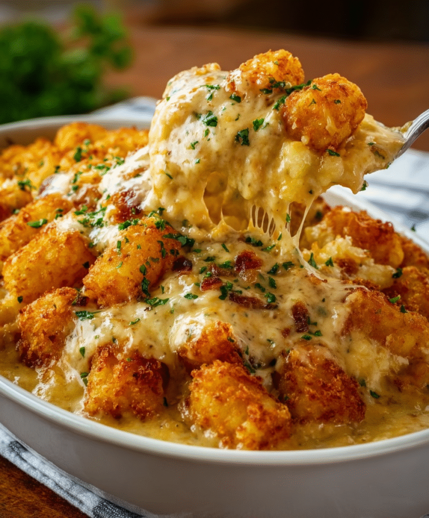 Easy Cowboy Casserole with Tater Tots