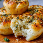 Golden Garlic Rosemary Focaccia Muffins
