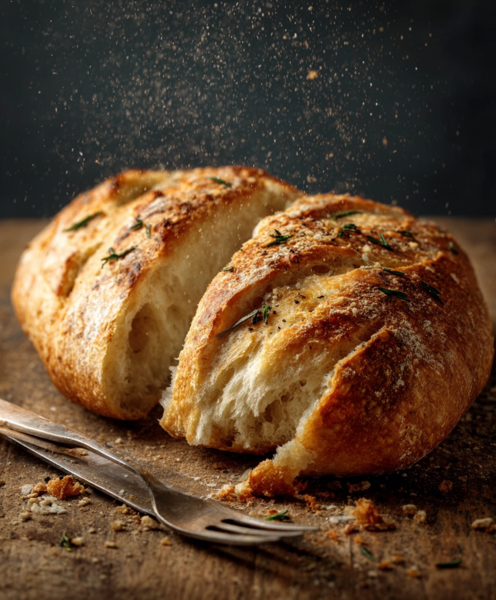 Golden Italian Crusty Hearth Loaf