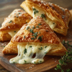 Golden Savory Cheese & Herb Puff Triangles