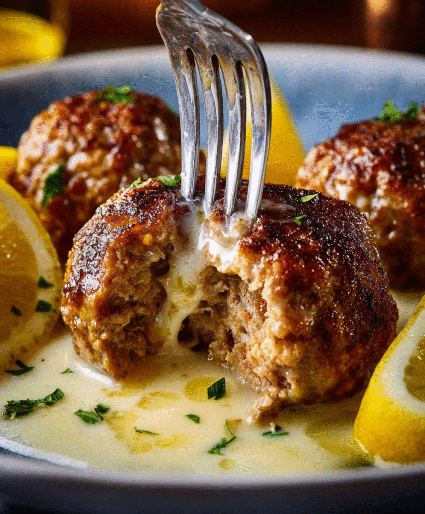 Greek Lemon Meatballs (Youvarlakia Avgolemono)