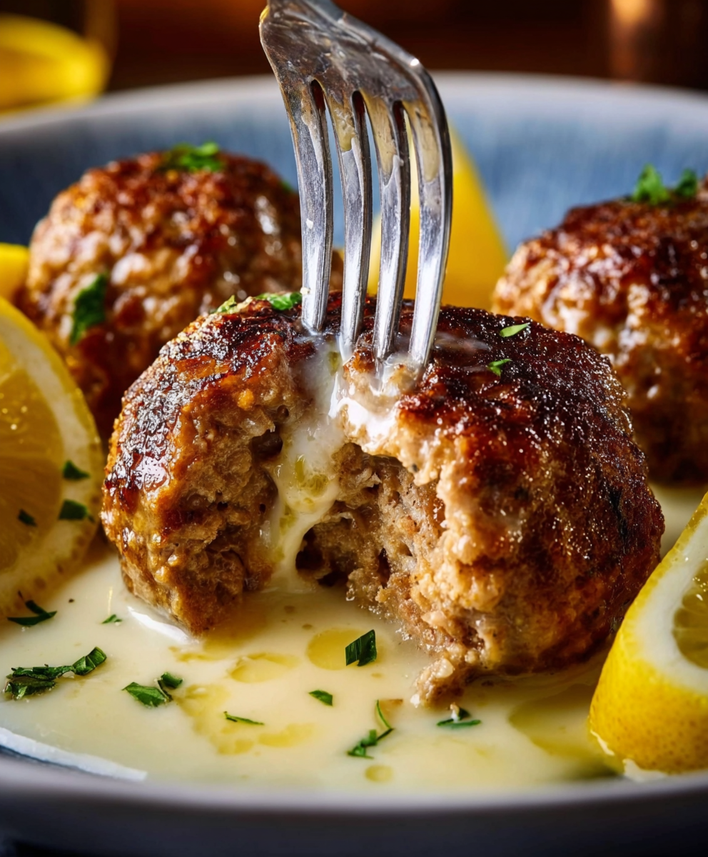Greek Lemon Meatballs (Youvarlakia Avgolemono)