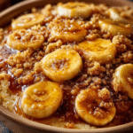 Irresistible Bananas Foster Cobbler