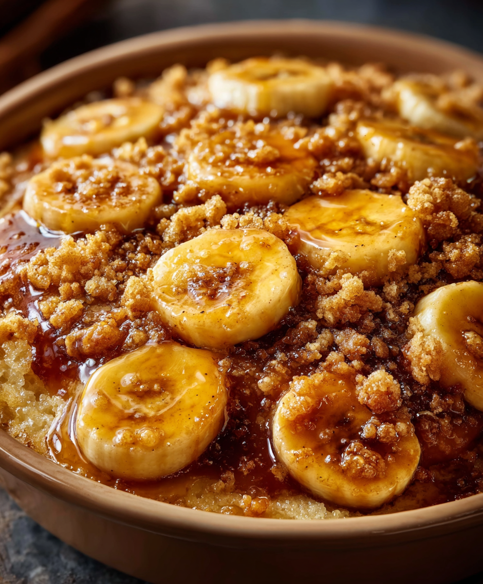 Irresistible Bananas Foster Cobbler