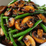 Irresistible Sautéed Mushrooms & Green Beans