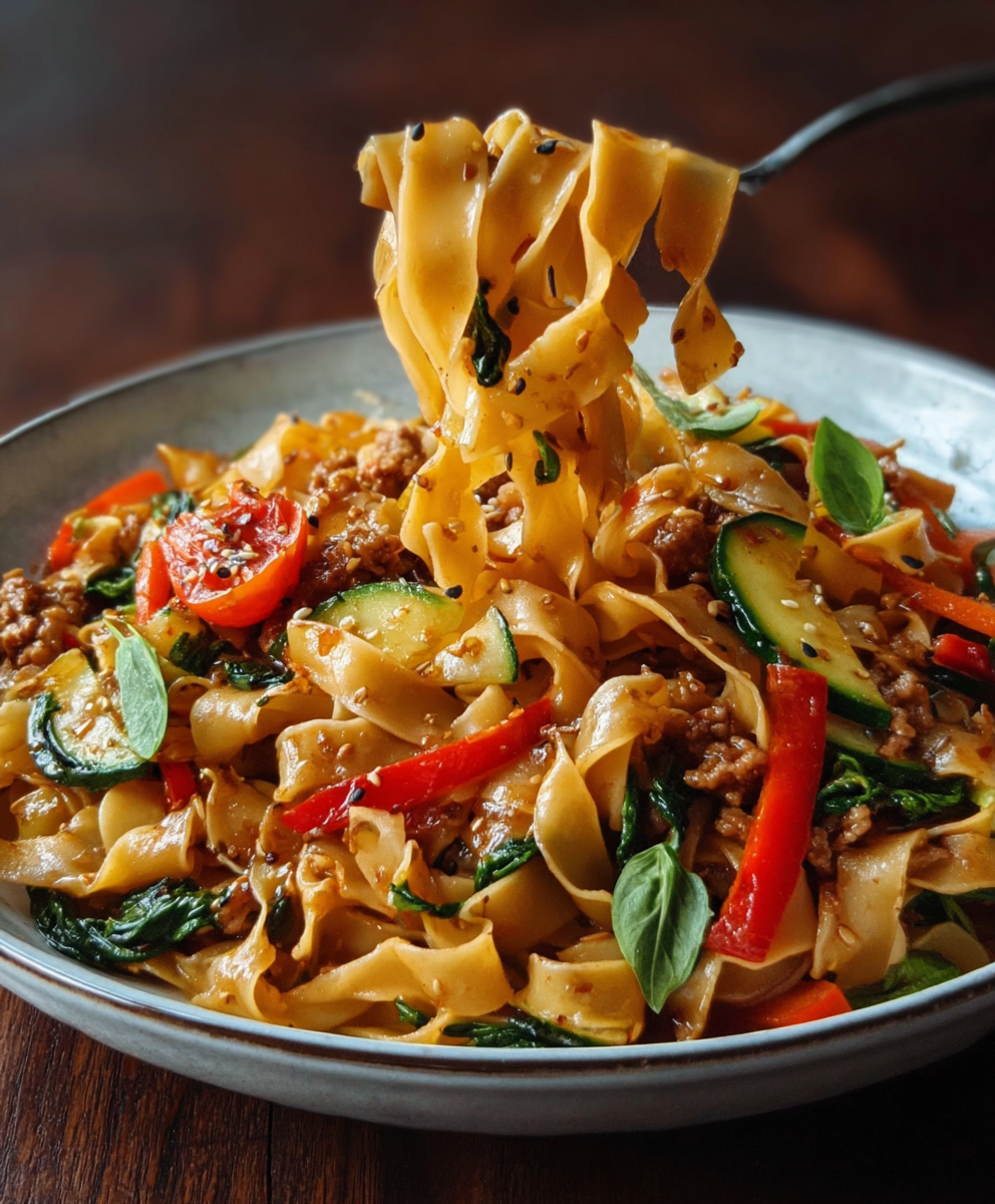 Italian Drunken Noodles (Bold & Spicy Pasta)