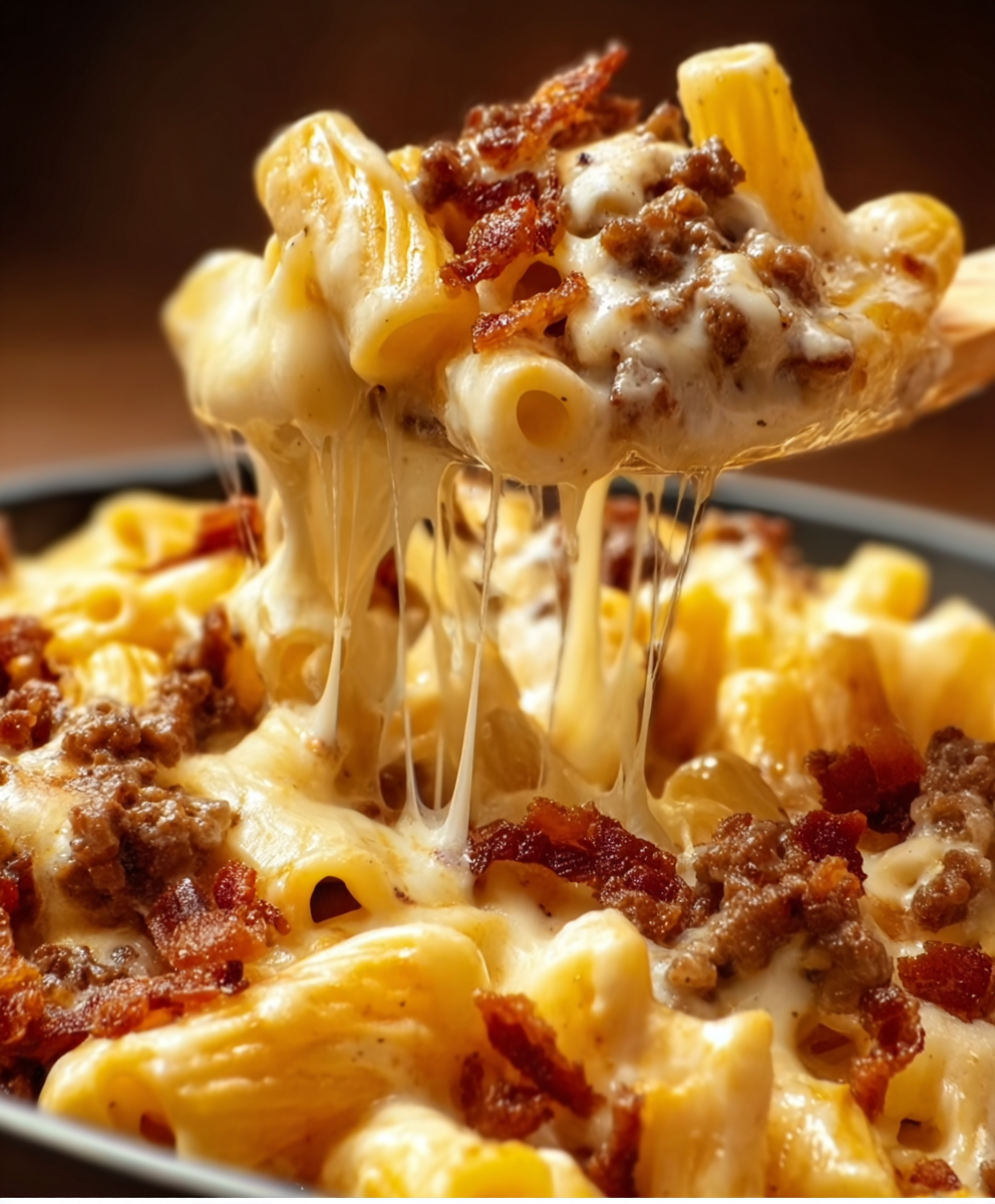 Loaded Bacon Cheeseburger Alfredo Pasta