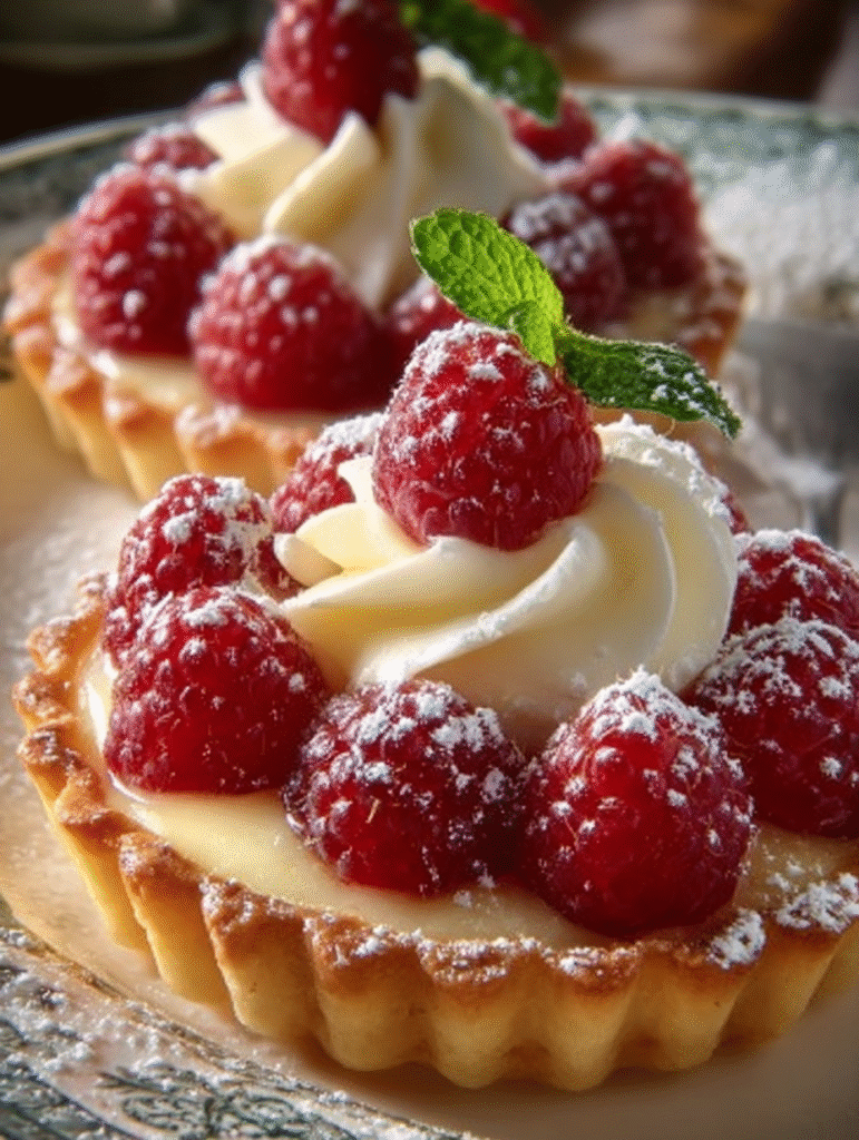 Raspberry Vanilla Cream Tarts