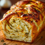 Swirled Garlic Herb & Cheese Bread