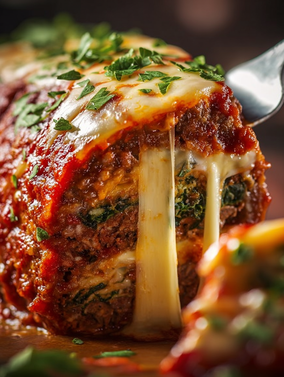 Cheesy Stuffed Italian Meatloaf Roll (Layered Comfort Classic)