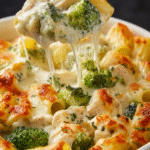 Creamy Garlic Chicken Broccoli Alfredo Bake