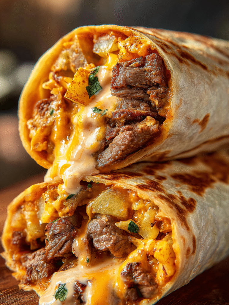 Creamy Loaded Steak & Potato Wrap