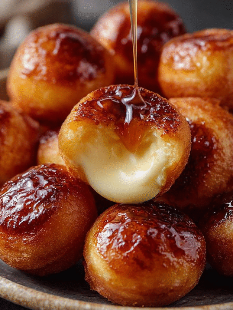 Crème Brûlée Donut Bites