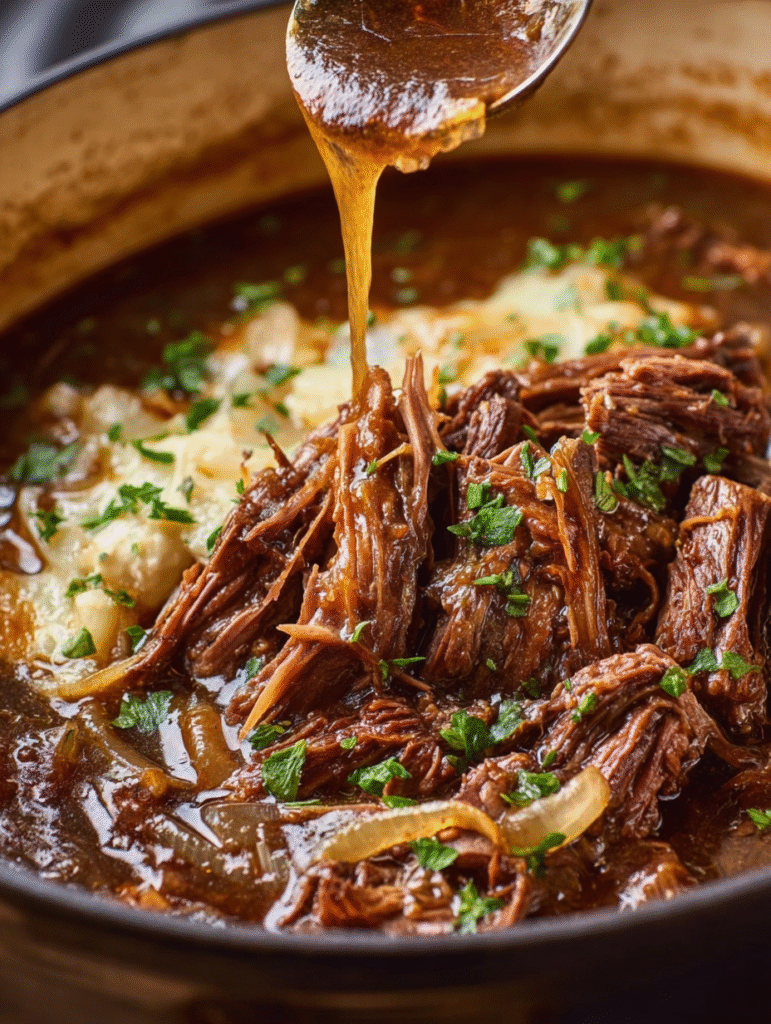 Easy Slow Cooker French Onion Roast