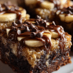 Fudgy Banana Swirl Brownie Bread Bars