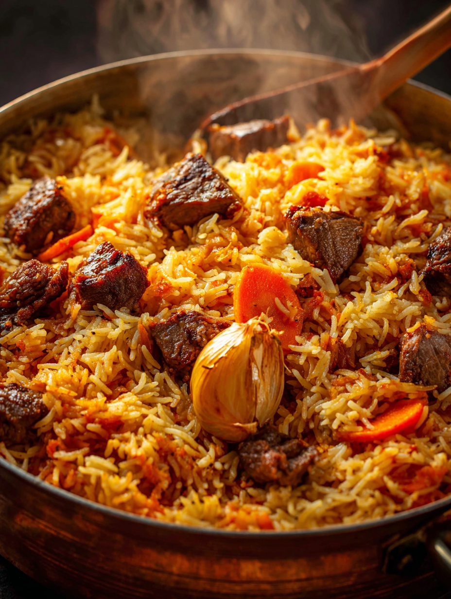 Golden One-Pot Beef Plov