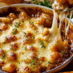 Golden Skillet French Onion Gnocchi Bake