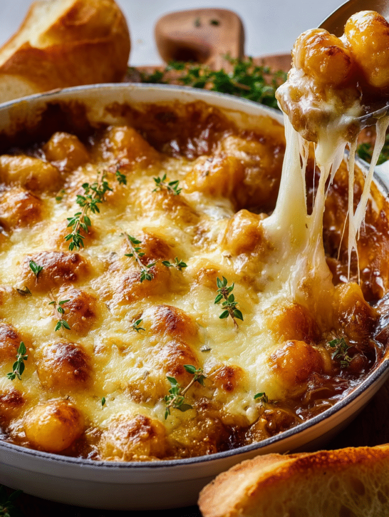 Golden Skillet French Onion Gnocchi Bake
